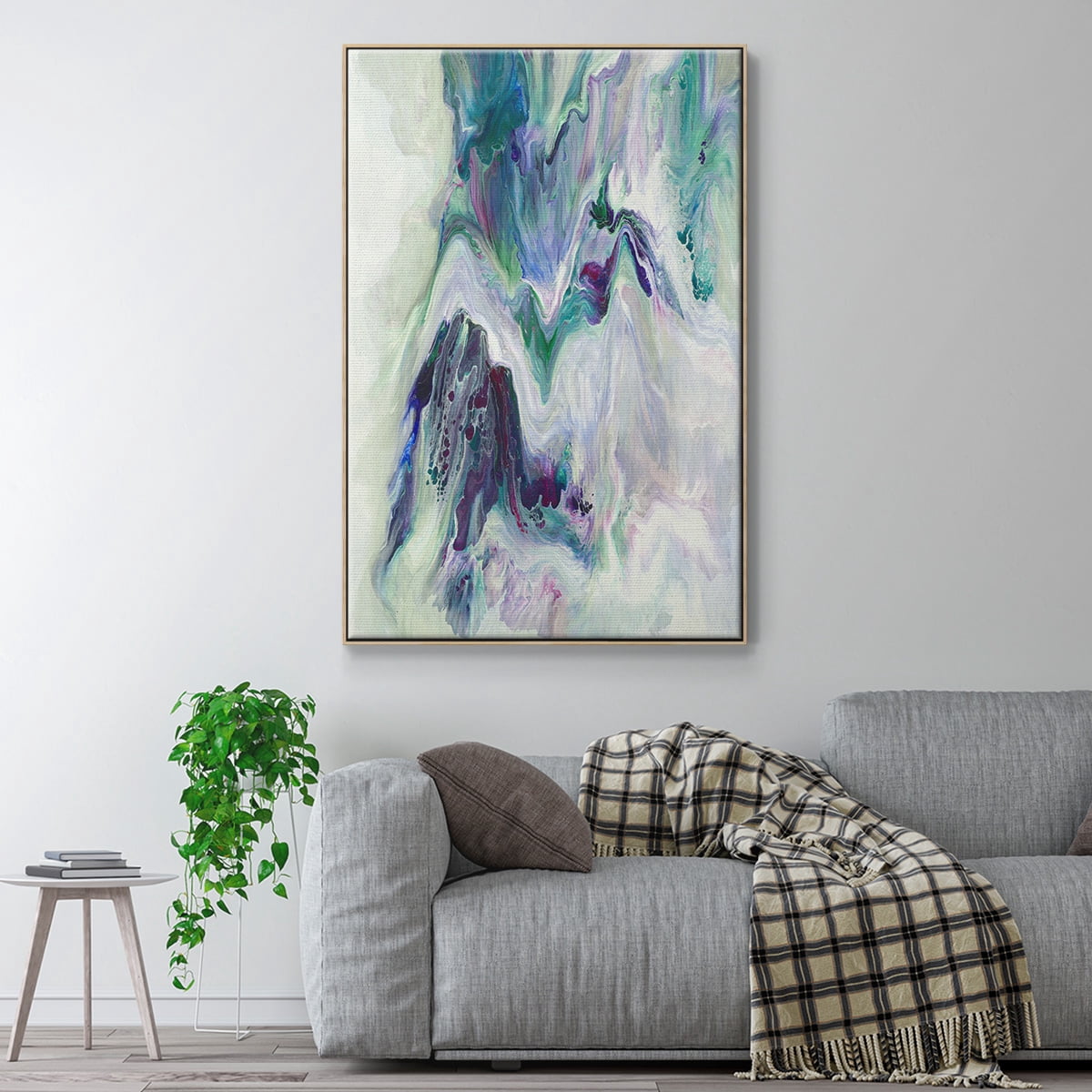Wild River Framed Premium Gallery Wrapped Canvas - Ready to Hang - 27 x 41 - Natural Wood Floating Frame