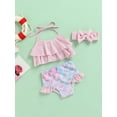 thumbnail image 4 of Baby Girl Swimsuit 6 12 18 24 Months Toddler Girl 2T 3T Bathing Suit 3Pcs Bikini Set Mermaid Beach Wear, 4 of 9