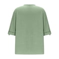 thumbnail image 6 of DHFJKG Womens V Neck T Shirts Loose Fit Solid Color Short Sleeve Basic Tee Comfortable Summer Beach Shirt Soft Tops, 6 of 6