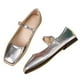 thumbnail image 1 of Zapatos planos Shoes Hee grand Mary Jane Dressy plateados para mujer, 1 of 6