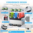 thumbnail image 5 of Commercial Slushy Machine 15L X 3, Garvee 11.88 Gallon Margarita Machine, 600W Frozen Drink Machine, Food-Grade PC Tanks & Stainless Steel, for Restaurants Bars Pool Parties, 5 of 9