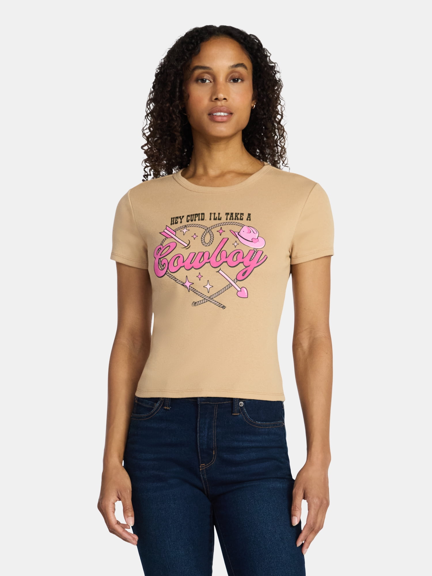Valentine's Day Women's Key To My Heart Graphic Tee with Short