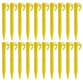 thumbnail image 1 of Yuarrent Paquete de 20 clavos para tienda de campaña, clavijas de suelo de plástico, tela impermeable, portátiles, estacas para acampar al carpas Amarillo, 1 of 6