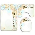 thumbnail image 1 of ABPHQTO Aves Vintage Floral Juego de alfombras de baño de 3 piezas Alfombra de baño Alfombra de contorno y tapa de inodoro ABPHQTO Cont-CHAPPLE-37988, 1 of 2