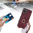thumbnail image 2 of Dteck Wallet Case for Samsung Galaxy A12 5G with Ring Stand, PU Leather Minimalist Case with Card Holder Kickstand Slim Protective Cover for Samsung Galaxy A12 5G,Winered, 2 of 8