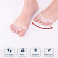 thumbnail image 3 of Gel Toe Separators Bunion Corrector, Silicone Toe Straighteners for Yoga, Toe Spacers Separators for Bent Toes, Hammer Toe, Overlapping Toe, Hallux Valgus, Claw Toes, Gel Toe Protector Stretcher, 4PCS, 3 of 5