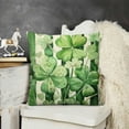 thumbnail image 2 of YINGXI St Patricks Day Throw Pillow Covers Polka Dot Striped Pillow Covers Shamrock Clover Grey Plaid Pillow Case for Living Room Couch Sofa Car 22x22in, 2 of 5