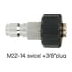 thumbnail image 2 of Conector de lavadora a Presión ZHCH M22 a Rosca interna de 3/8' conector rápido de latón 2pacs, 2 of 4