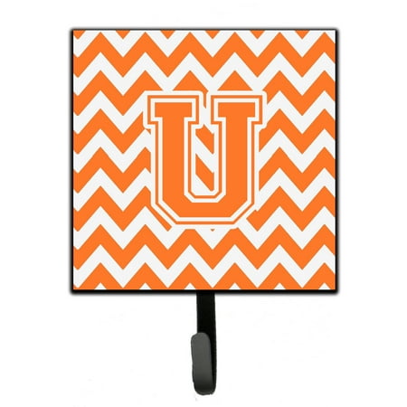

Carolines Treasures CJ1046-USH4 Letter U Chevron Orange and White Leash or Key Holder 7Hx4.25W multicolor