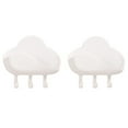 thumbnail image 1 of HBFAGFB Simple Bathroom Organizers Wall Mount Shower Soap Holder Rack 2pcs Cute Room Decor White One Size, 1 of 3