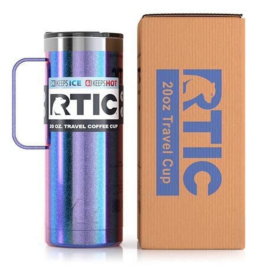 RTIC 16 oz Coffee Travel Mug with Lid and Handle, Stainless Steel  Vacuum-Insulated, Hot and Cold Drink, for Car, Camping, Kanati Camo 