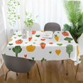 thumbnail image 3 of Yayeee Tablecloths 54" x 54" Rectangle Wrinkle Resistant Party Table Cover, Green Cute Vegetables, 3 of 8