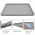 thumbnail image 3 of Refrigerator Floor Protector,Mini Fridge Silicone Mat,Fridge Under Mat,Laundry Guard for Washer & Dryer,Drip Tray Gray, 3 of 5