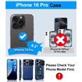 thumbnail image 2 of Funda de teléfono BXYJY para iPhone 16 Pro con tarjetero azul, 2 of 7