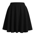 thumbnail image 7 of Bovxnpu Women's Mini Skirt Casual High Waisted Elastic Waist Stretchy Flare Skirts, 7 of 7