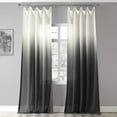 thumbnail image 3 of Ombre Black Faux Linen Sheer Curtain (1 Panel), Ombre Black, 50W X 96L, 3 of 10