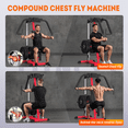 thumbnail image 4 of AECOJOY Chest Fly Machine for Home Gym, 450LBS Adjustable PEC Deck & Reverse Delt Fly Machine for Upper Body Workout, Chest and Shoulder Press Equipment for Pectoral and Rear Deltoid Training, 4 of 8