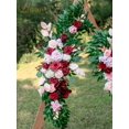 thumbnail image 3 of Arco de boda Lisuun artificial con forma de arco de boda, color morado y blanco, 2 unidades, 3 of 7