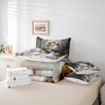 thumbnail image 5 of Feelyou Winter Cartoon Snowman Bedding Comforter Set 7 Pieces, Merry Christmas Full Bedding Set, Western Festival Holiday Reversible Fitted Sheet Flat Sheet, Lightweight Room Decor, 5 of 7