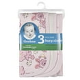 thumbnail image 6 of Gerber Cotton Burp Cloth, 3pk Girls, 6 of 10