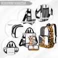 thumbnail image 3 of DISNIMO 3PCS Clear Backpack for Kids Girls, Giraffe Cow Printed Heacy Duty Clear Backpack and Lunch Bag Set, See Through PVC Transparent Bookbag with Pencil Pouch for Student, 3 of 5