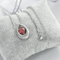 thumbnail image 3 of Crystal Teardrop Cremation Jewelry for Ashes - Birthstone Ashes Pendant Necklace with Mini Keepsake Memorial Keepsake Cremation Jewerly for Ashes, 3 of 8