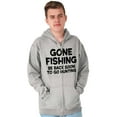 thumbnail image 3 of Funny Dad Gone Fishing Hunting Season Zip Hoodie Sweatshirt Men Brisco Brands M, 3 of 5