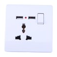 thumbnail image 4 of ORDDIART 1Set Universal 2A Dual USB Output 3-Pin Wall Socket Charger with ON/OFF Switch for Travel Use 8.5*3.3in, 4 of 7