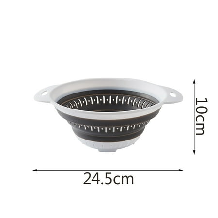 

Xqspk Tableware Celebration Activ Collapsible Colander Strainer withPlastic Handles Foldable Storage Basket