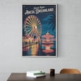 thumbnail image 6 of Jakarta Ancol Dreamland Night Poster Vintage Retro Travel Beach Amusement Park Wall Art Print Poster, 6 of 8