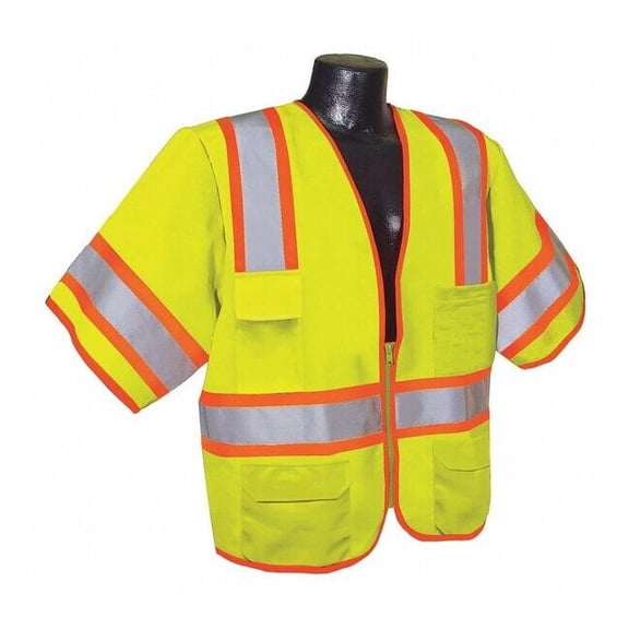 Condor High Visibility Vest,Yellow/Green,L 53YP44