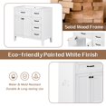 thumbnail image 6 of 36 Inch Bathroom Vanity with Sink, Free Standing Bathroom Vanity Set with 2 Door Storage Cabinet and 3 Drawer, Bathroom Vanity Cabinet and Sink Combo, Solid Wood Frame (White), 6 of 9