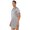 Grey, variant on iiniim Men's Nightshirt Satin Nightwear Comfy V Neck Short Sleeve Soft Loose Pajama Sleep Shirt