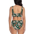 thumbnail image 3 of Daiia Lilies Flowers Women's Bikini Set Two Piece Swimsuit High Waisted Bikini Adjustable Straps Bikini Perfect for Beach, Pool, and Summer Vacation-X-Large, 3 of 9