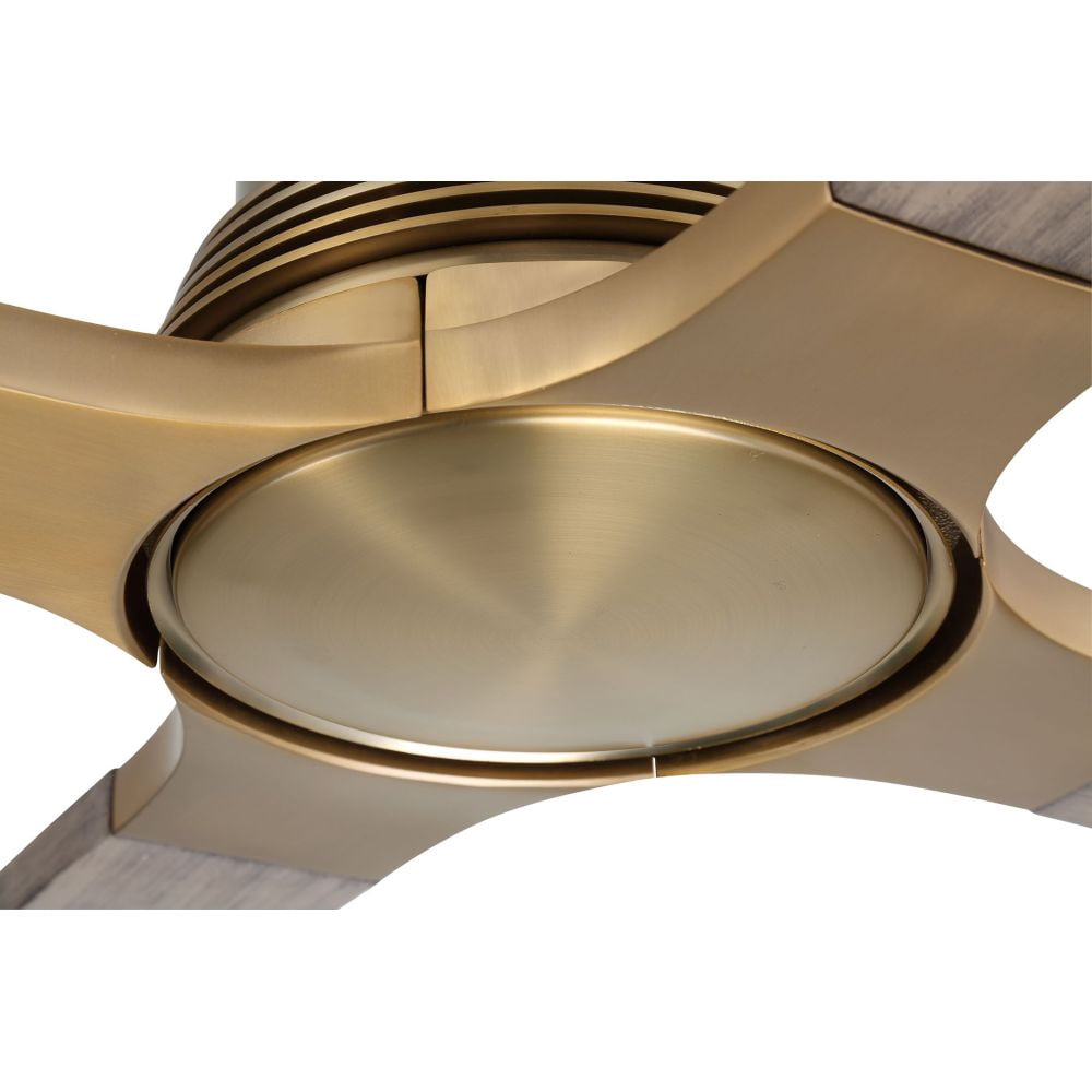 RIC60SB4 Craftmade Lighting Ricasso - 4 Blade Ceiling Fan with Light Kit In Contemporary Style-60 Inche Wide-Satin Brass Finish