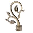 thumbnail image 1 of 2x28mm Tapa de Barra Romana Cortina Poste Decoración Acabados Hojas- Bronce Sunnimix Terminales de poste de cortina, 1 of 7