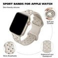 thumbnail image 3 of ALMNVO Braided Silicone Sport Band Compatible with Apple Wacth Bands 49mm 44mm 45mm 41mm 40mm 38mm 42mm for Women Men, Adjustable Elastic Wristbands for iWatch Series Ultra 8 7 6 5 4 3 2 1 SE, 3 of 13