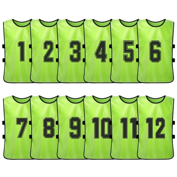 Aibecy Football Team Training Bibs Numbered Practice Sports Vest Youth