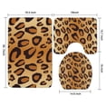 thumbnail image 3 of Gold and Black Of Leopard Print Bathroom Rugs Sets 3 Piece,Toilet Cover Set,Absorbent Non Slip Bathroom Mats Sets with U-Shaped Contour Rug Toilet Rug Set, 3 of 5