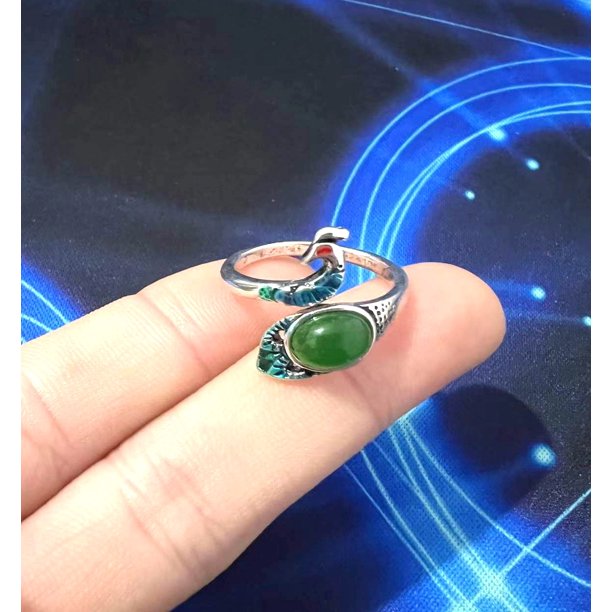 Anillo de pavo real de plata tridimensional retro simple para mujer, joyería antigua en vivo, gancho de lana con hilo, artefacto