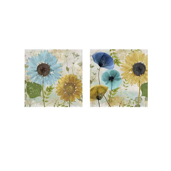 Great Art Now Morning Blue by Color Bakery 2 Piece Print Art Set Each 12"W x 12"H