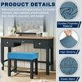 thumbnail image 3 of Uxcell Bar Stool Cover Rectangle, Stretch Washable Saddle Counter Vanity Barstool Slipcover Seat Cushion Protector with Elastic Band for Wooden Metal Bench Chair(Gray Blue, 4Pcs), 3 of 6