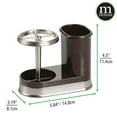 thumbnail image 5 of mDesign Bathroom Toothbrush/Toothpaste Dental Storage Organizer - Brown/Brushed, 5 of 6