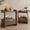Walnut, variant on Oxirth Modern Black Nightstands Set of 2, Sleek Bedside Tables with Glass Top, End Tables with Fluted Drawer & Gold Handle for Bedroom Furniture