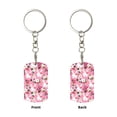 thumbnail image 2 of Naloa Rose Rabbit Print Keyfob with Split Key Ring and Print Labels, Key Labels Key Chain Tags, Luggage Tags, Car Key Chain Ring Keyfob Gift, 2 of 7