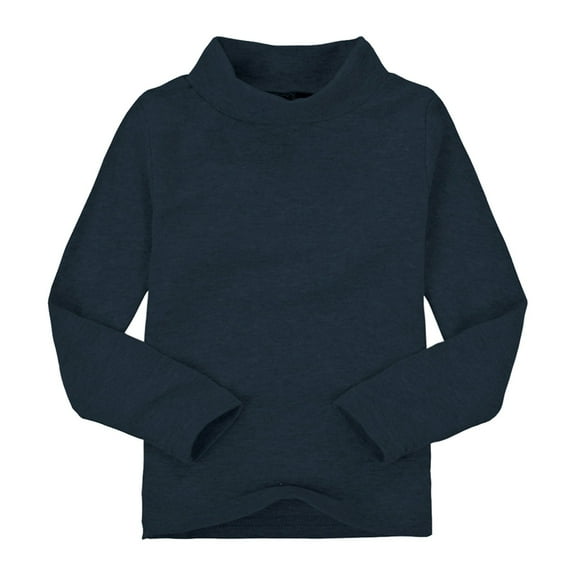 Toddlers Baby Boys Girls Basic Solid Color Turtleneck T-Shirt Tops Kids Cotton Mock Neck Long Sleeve Fall Clothes