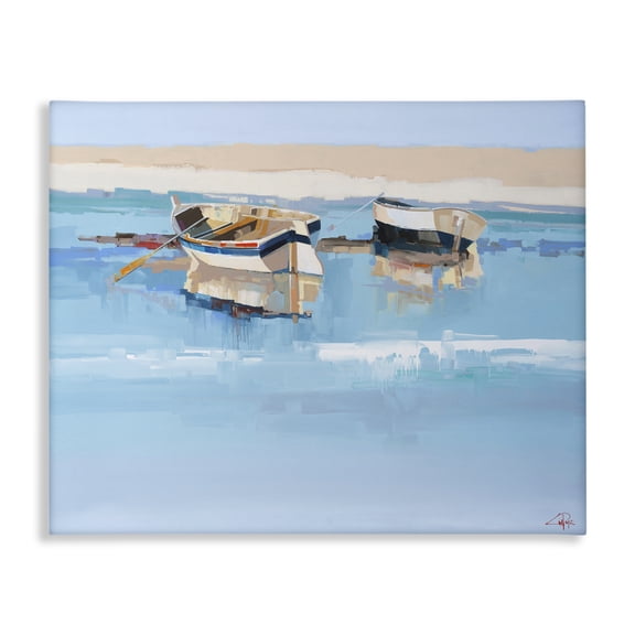 Stupell Industries Coastal Boats on Shore Canvas Art, 20 x 16, by Craig Trewin Penny