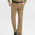 thumbnail image 5 of Men's Hiking Pants Quick Dry Lightweight Water Resistant Outdoor Sports Pants with Zipper Cargo Pockets, Brown (XX-Large), 5 of 6