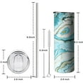 thumbnail image 5 of Marble 20 Oz Skinny Tumbler with Lid and Straw - Double Wall Vacuum Insulated Tumbler- Birthday Gifts for Mom Sister Friends Women, 5 of 5