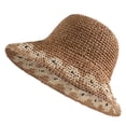 thumbnail image 1 of 56-58 cm circunferencia de la cabeza verano sombrero de paja de ala grande tejido sombrero de playa al aire libre protector solar sombrero de sol anti ultravioleta, 1 of 5
